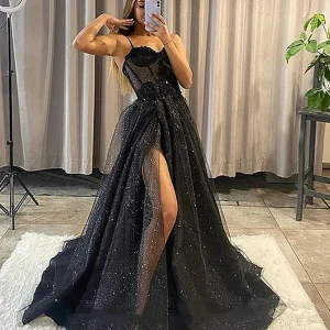 import placeholder for a line black long lace appliques prom dr 160218792